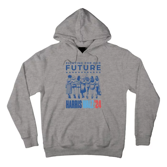 Harris Walz Waltz 2024 Harris Walz Future Button Election Tall Hoodie