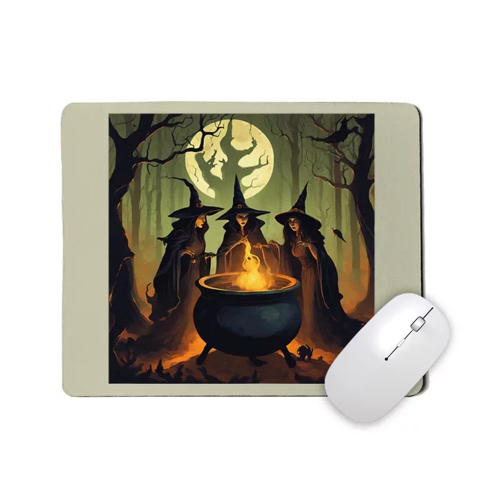 Halloween Witch Witches Gather Fall Casual Mousepad