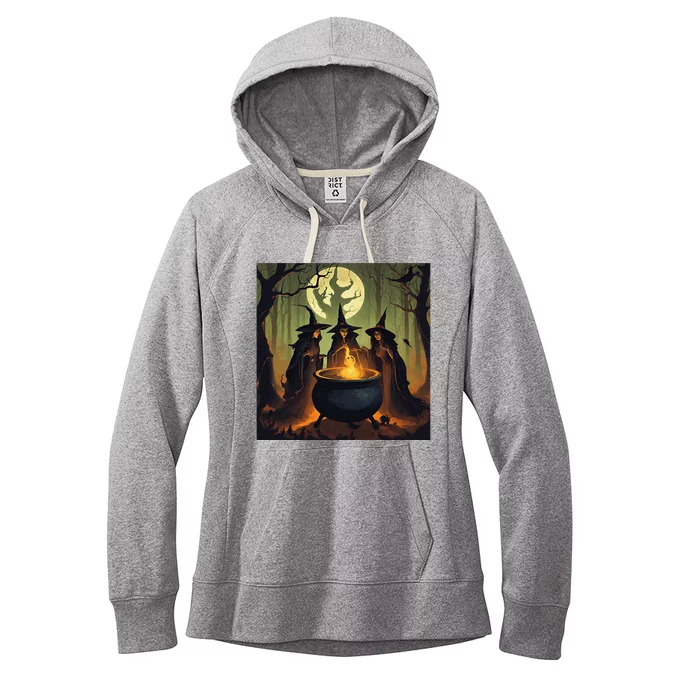 Halloween Witch Witches Gather Fall Casual Women's Fleece Hoodie