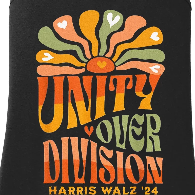 Harris Walz Waltz 2024 Unity Over Division Ladies Essential Tank