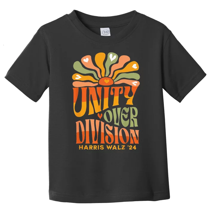 Harris Walz Waltz 2024 Unity Over Division Toddler T-Shirt