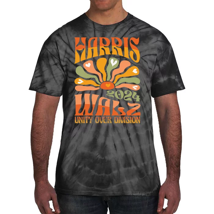 Harris Walz Waltz 2024 Unity Over Division Tie-Dye T-Shirt