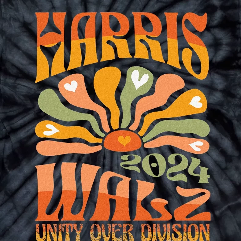 Harris Walz Waltz 2024 Unity Over Division Tie-Dye T-Shirt