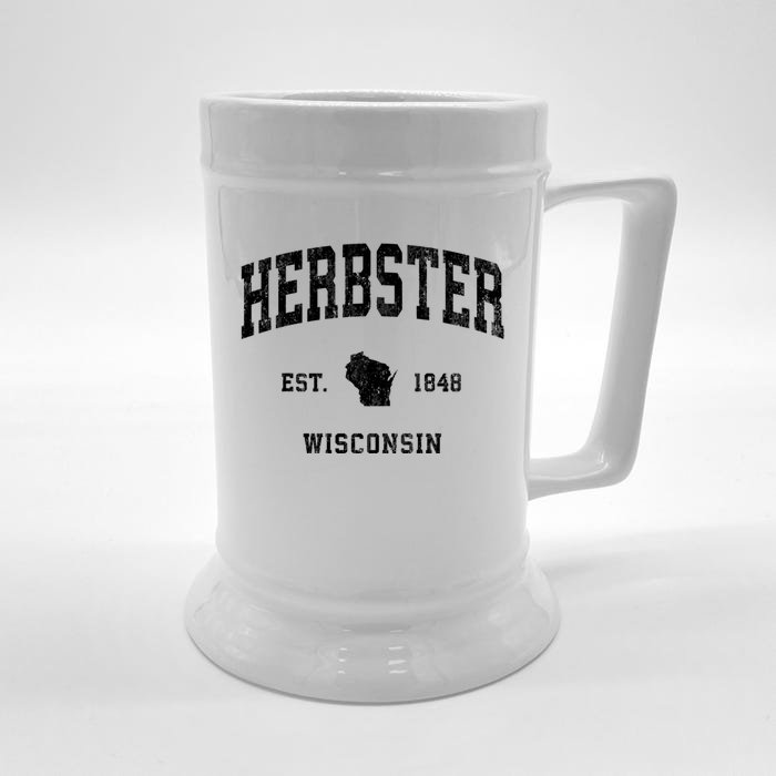 Herbster Wisconsin Wi Vintage Athletic Sports Front & Back Beer Stein