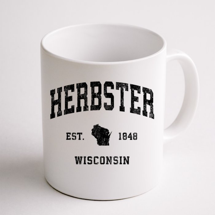 Herbster Wisconsin Wi Vintage Athletic Sports Front & Back Coffee Mug