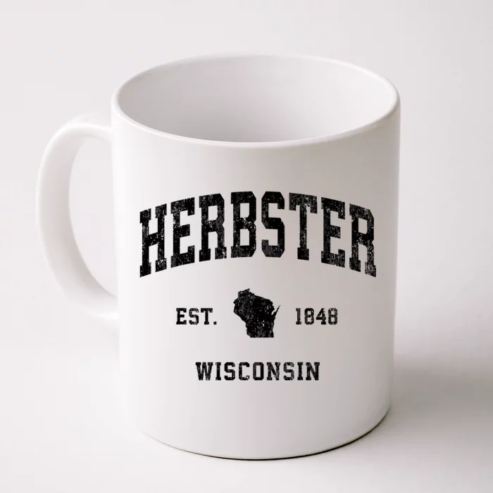 Herbster Wisconsin Wi Vintage Athletic Sports Front & Back Coffee Mug