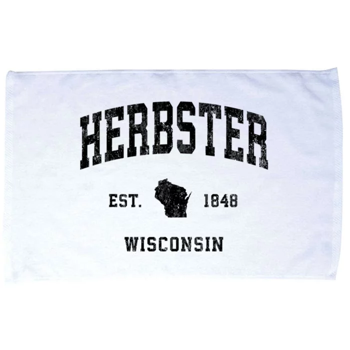 Herbster Wisconsin Wi Vintage Athletic Sports Microfiber Hand Towel