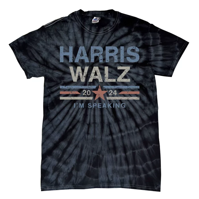 Harris Walz Waltz 2024 I’M Speaking Vintage Kamala Tim Walz Tie-Dye T-Shirt