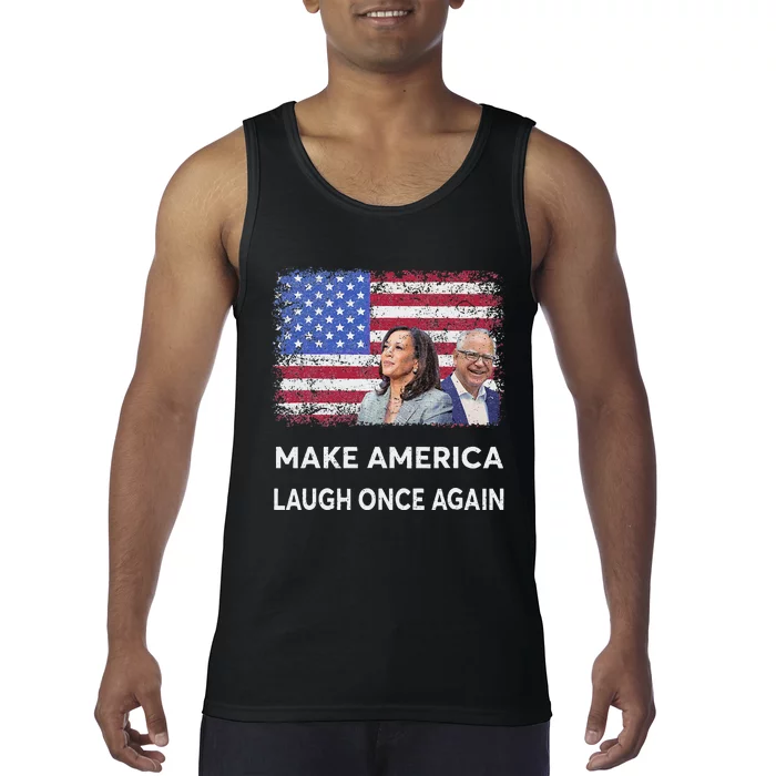 Harris Waltz Walz 2024 Make America Laugh Once Again Tank Top