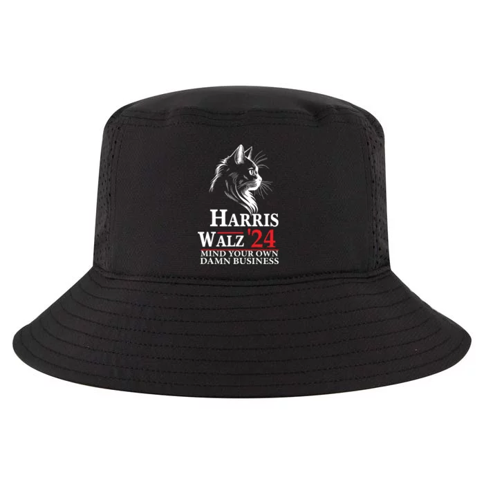 Harris Walz Waltz 2024 Mind Your Own Damn Business Cat Lady Cool Comfort Performance Bucket Hat