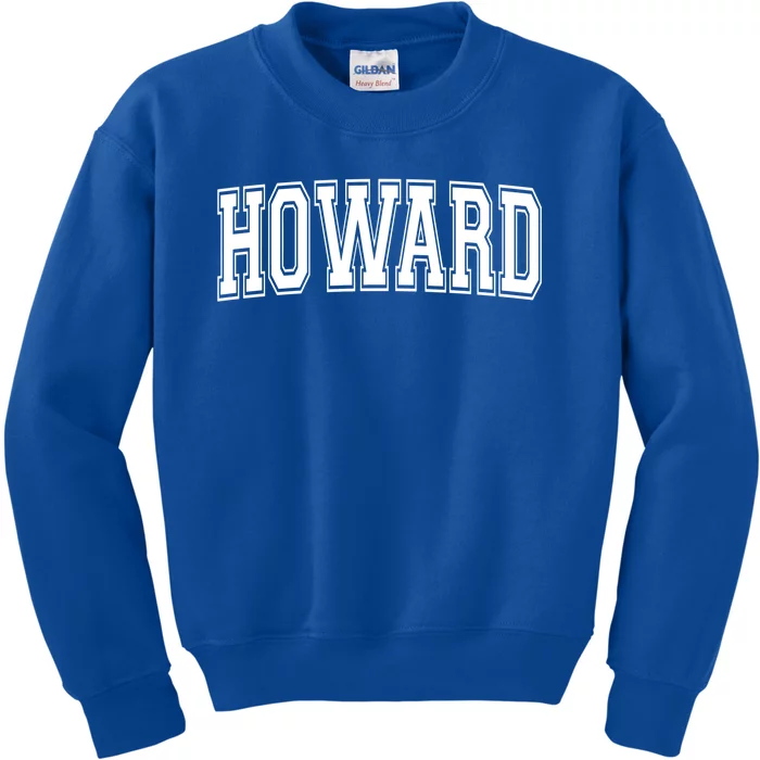 Howard Wi Wisconsin Usa Vintage Sports Varsity Style Gift Kids Sweatshirt