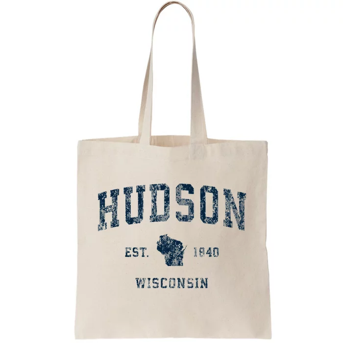 Hudson Wisconsin Wi Vintage Sports Design Tote Bag