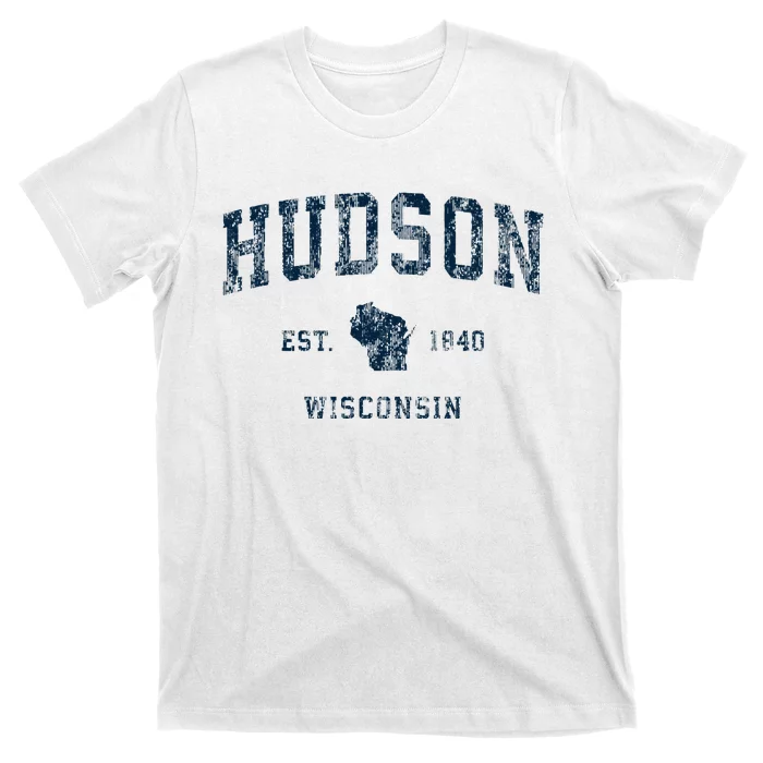 Hudson Wisconsin Wi Vintage Sports Design T-Shirt