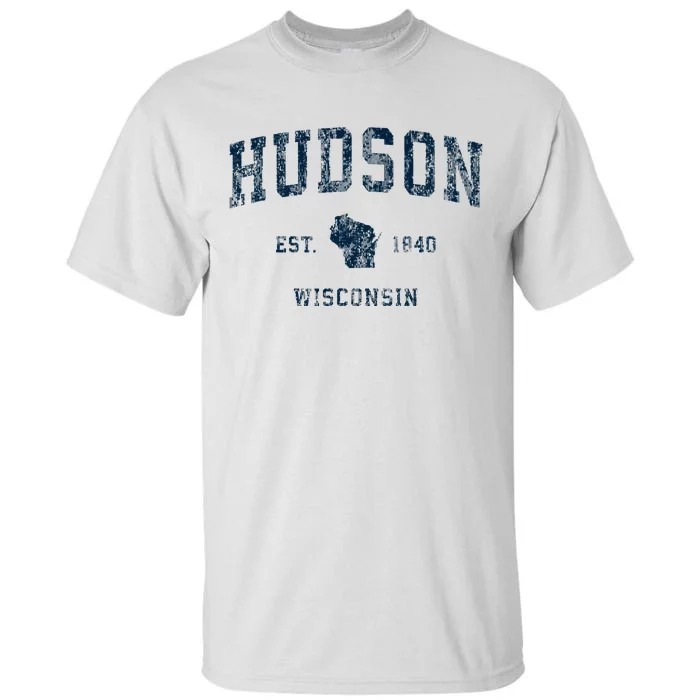 Hudson Wisconsin Wi Vintage Sports Design Tall T-Shirt