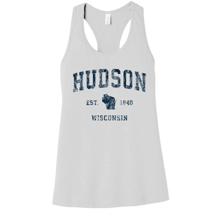 Hudson Wisconsin Wi Vintage Sports Design Women's Racerback Tank