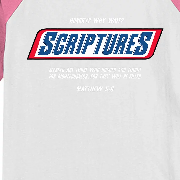 Hungry Why Wait Scriptures Blessed Are Those Who Hunger Kids Colorblock Raglan Jersey