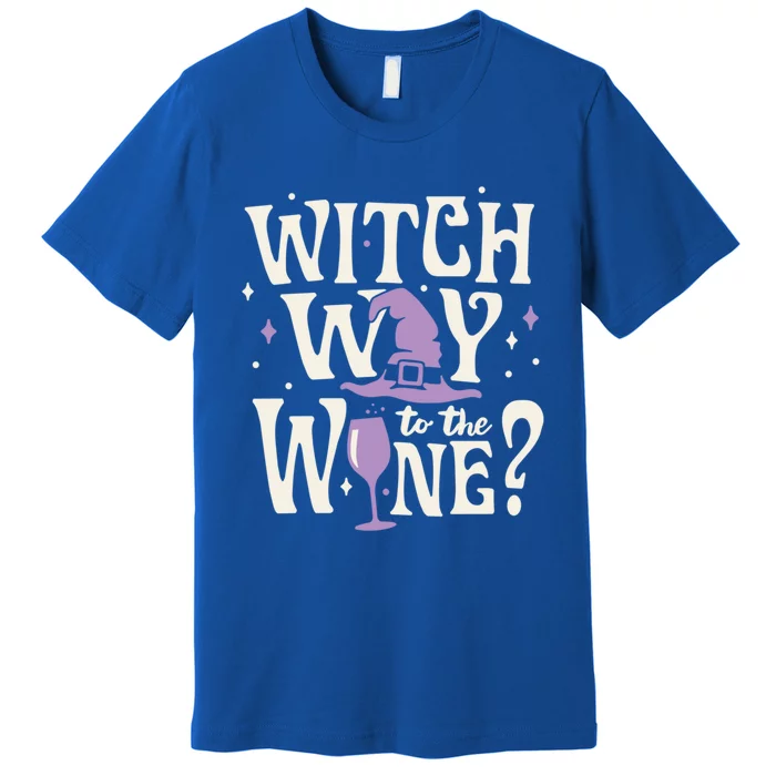 Halloween Witch Way To The Wine? Gift Premium T-Shirt