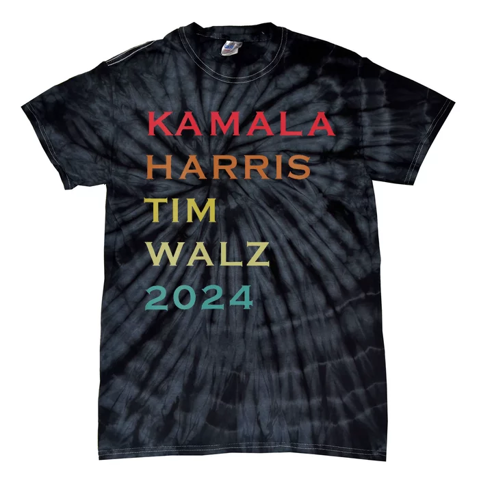 Harris Walz Waltz 2024 Vintage Style Kamala Harris Tim Walz Tie-Dye T-Shirt