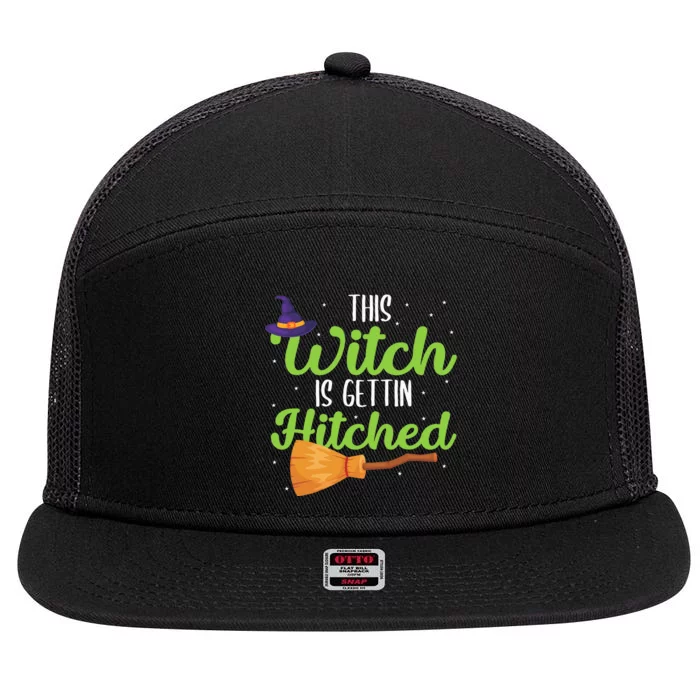 Hitched Witch Wedding Celebration 7 Panel Mesh Trucker Snapback Hat