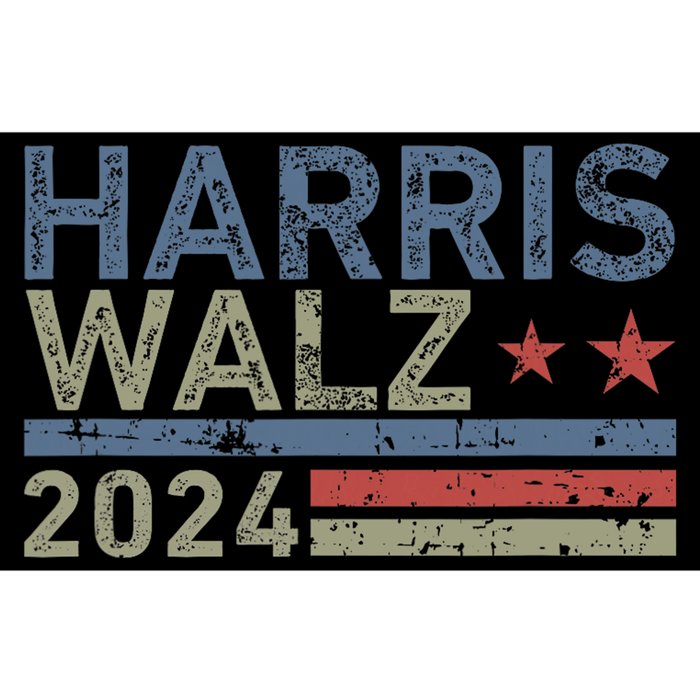 Harris Walz Waltz 2024 Retro Vintage Distressed Design Bumper Sticker