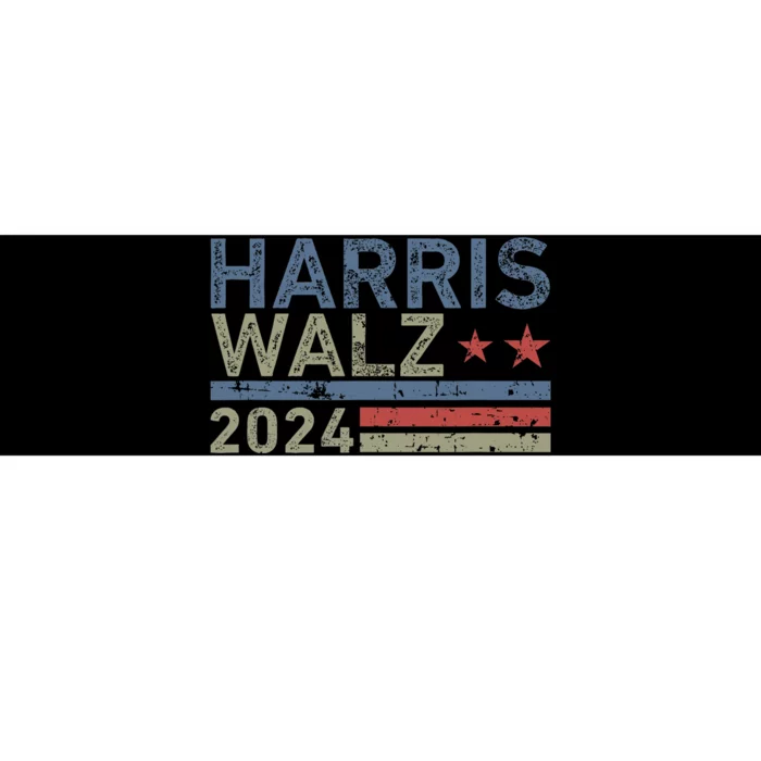 Harris Walz Waltz 2024 Retro Vintage Distressed Design Bumper Sticker