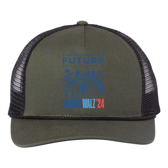 Harris Walz Waltz 2024 Harris Walz Future Button Election Retro Rope Trucker Hat Cap