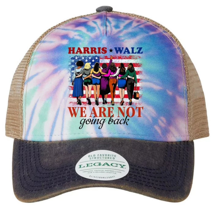 Harris Waltz We Are Not Going Back Kamala Harris 2024 Legacy Tie Dye Trucker Hat