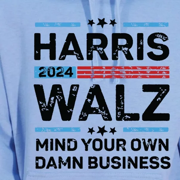 Harris Walz Waltz 2024 Mind Your Own Damn Business Unisex Surf Hoodie