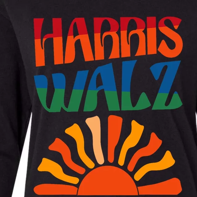 Harris Walz Willie 2024 Womens Cotton Relaxed Long Sleeve T-Shirt