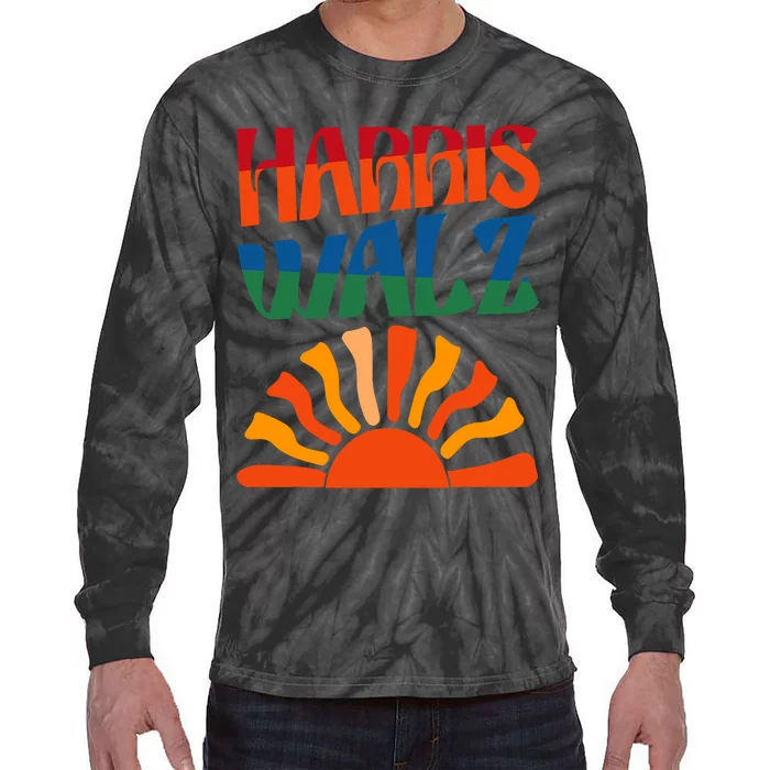 Harris Walz Willie 2024 Tie-Dye Long Sleeve Shirt