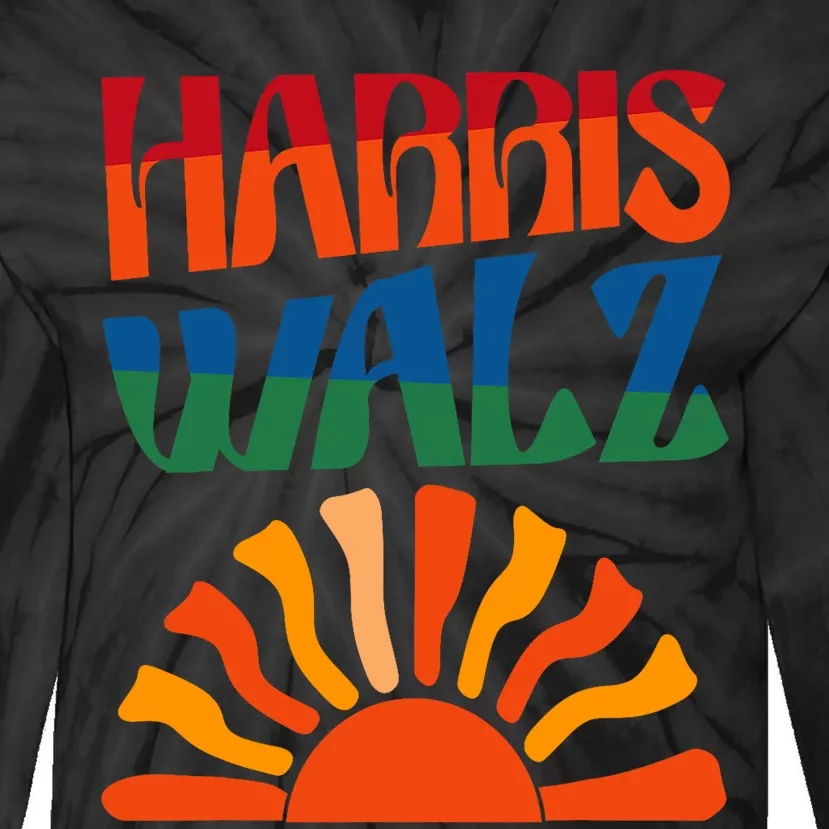 Harris Walz Willie 2024 Tie-Dye Long Sleeve Shirt