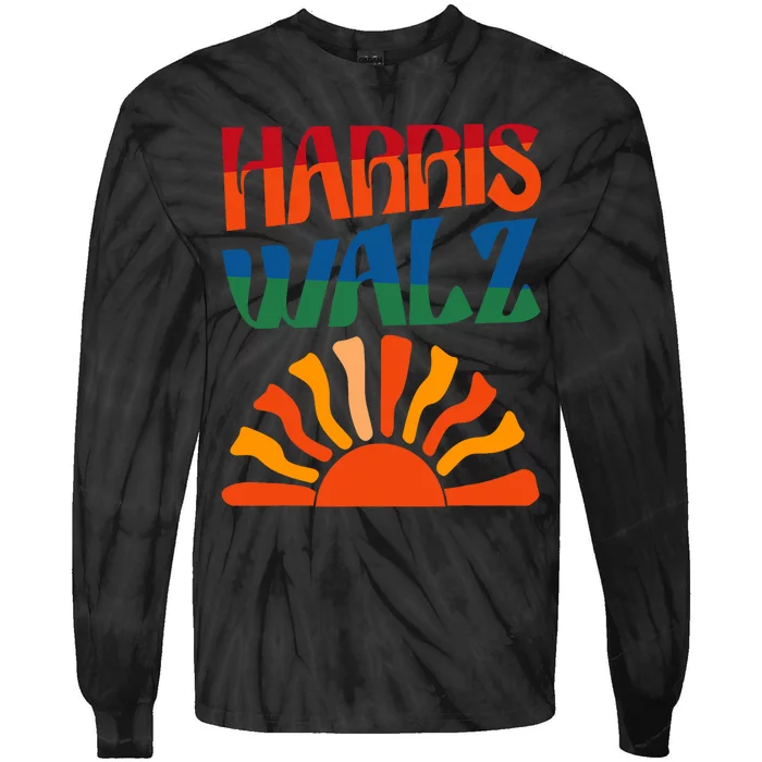 Harris Walz Willie 2024 Tie-Dye Long Sleeve Shirt