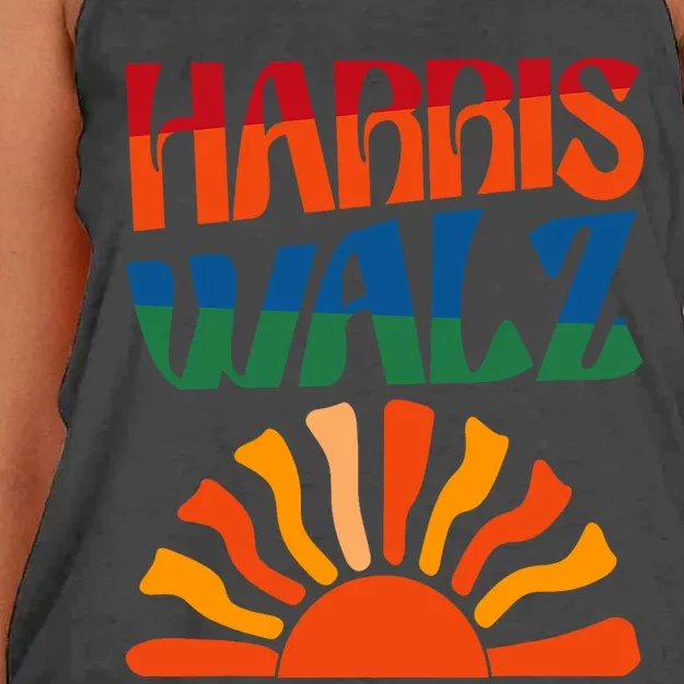 Harris Walz Willie 2024 Women's Knotted Racerback Tank