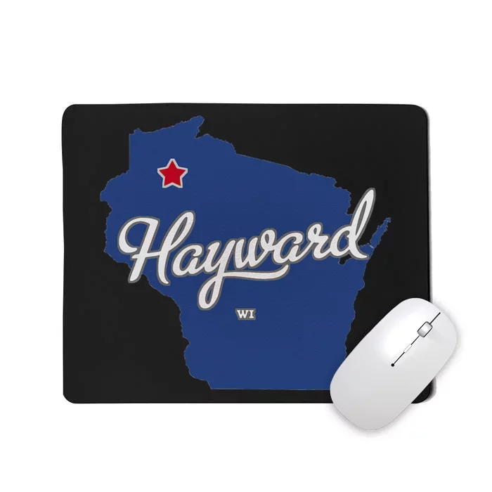 Hayward Wisconsin WI Map Mousepad