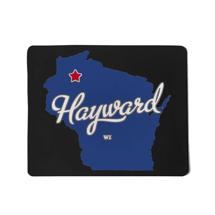 Hayward Wisconsin WI Map Mousepad