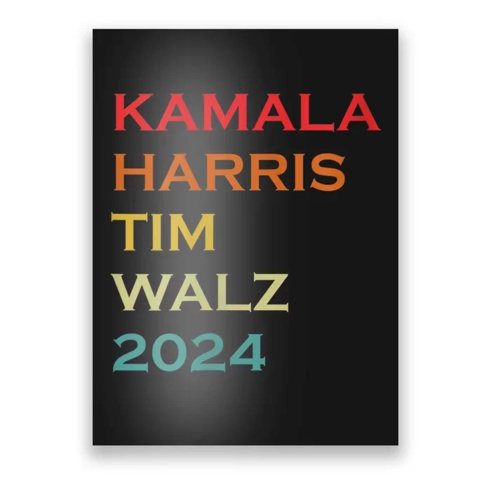 Harris Walz Waltz 2024 Vintage Style Kamala Harris Tim Walz Poster