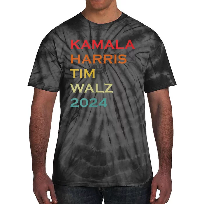 Harris Walz Waltz 2024 Vintage Style Kamala Harris Tim Walz Tie-Dye T-Shirt