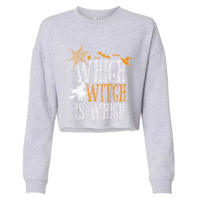 Halloween Which Witch Is Which Grammar Teacher Gift Cropped Pullover Crew