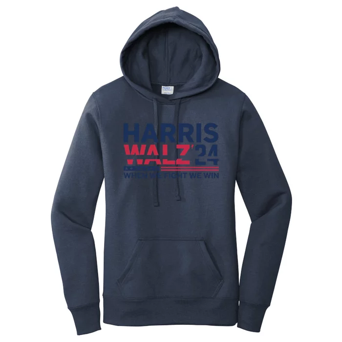 Harris Walz When We Fight We Win As One Meaningful Gift Women's Pullover Hoodie