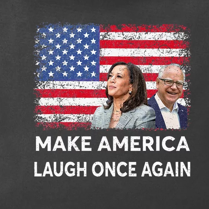 Harris Waltz Walz 2024 Make America Laugh Once Again Zip Tote Bag