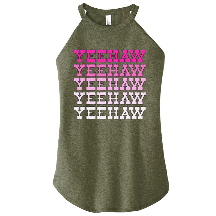 Hot Wild West Western Rodeo Yeehaw Cowgirl Country Women’s Perfect Tri Rocker Tank