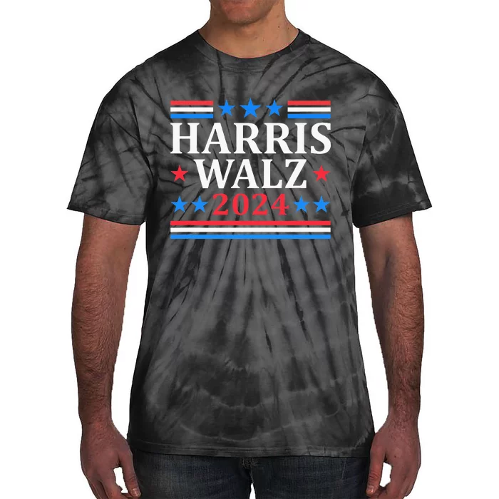 Harris Walz Waltz 2024 Tie-Dye T-Shirt