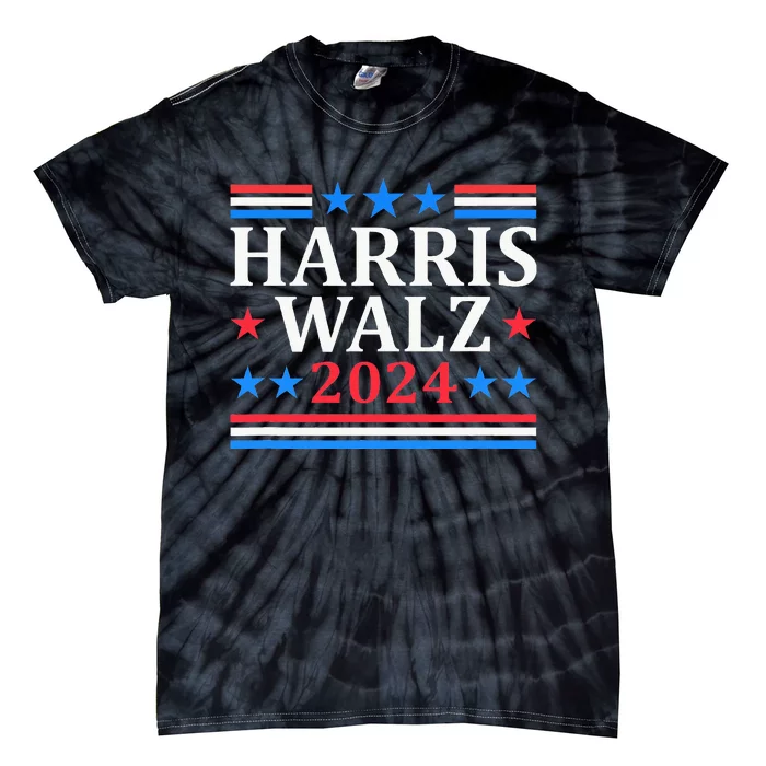 Harris Walz Waltz 2024 Tie-Dye T-Shirt