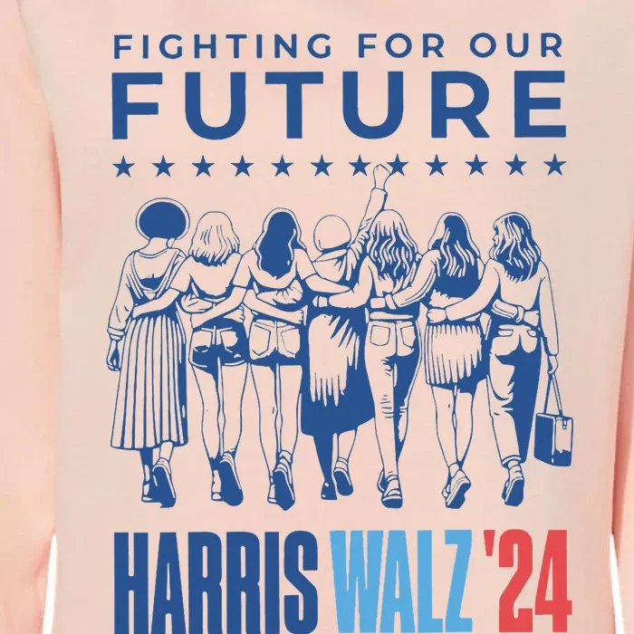 Harris Walz Waltz 2024 Harris Walz Future Button Election Womens California Wash Sweatshirt