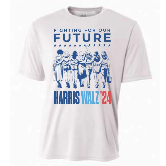 Harris Walz Waltz 2024 Harris Walz Future Button Election Cooling Performance Crew T-Shirt