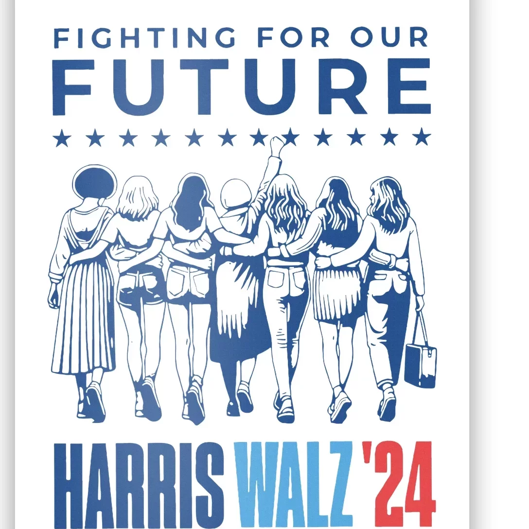 Harris Walz Waltz 2024 Harris Walz Future Button Election Poster