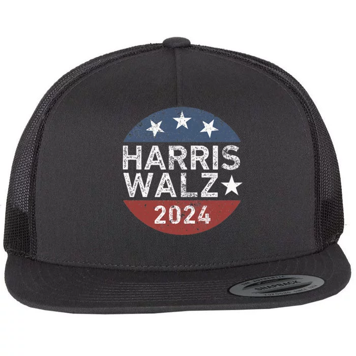 Harris Walz Waltz 2024 Flat Bill Trucker Hat