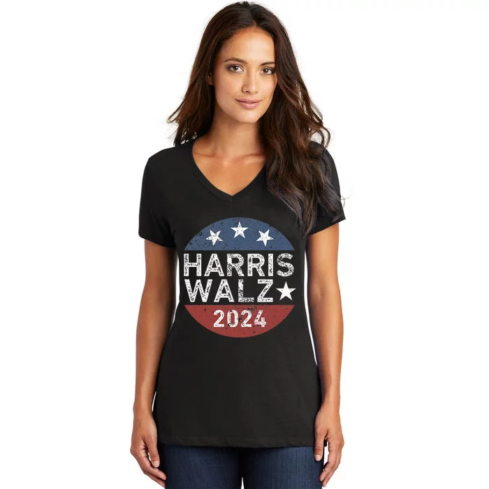 Harris Walz Waltz 2024 Women's V-Neck T-Shirt