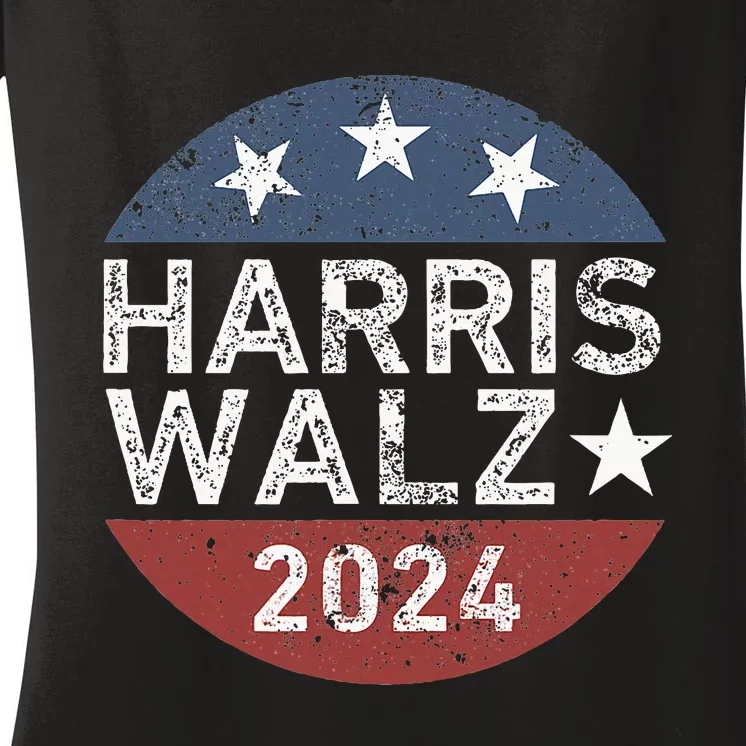 Harris Walz Waltz 2024 Women's V-Neck T-Shirt