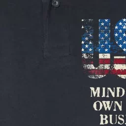 Harris Walz Waltz 2024 Mind Your Own Damn Business Us Flag Softstyle Adult Sport Polo